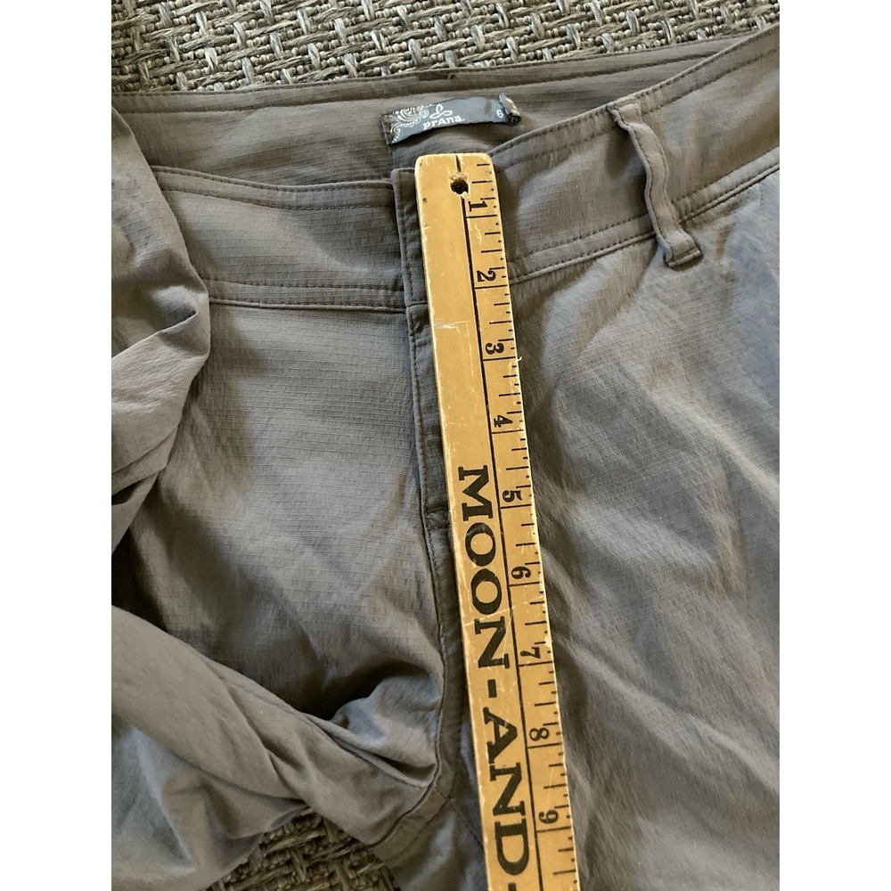 Prana Womens Nylon Stretch Hiking Pants Size 6 Gray Drawstring Outdoor Ripstop - Picture 8 of 15